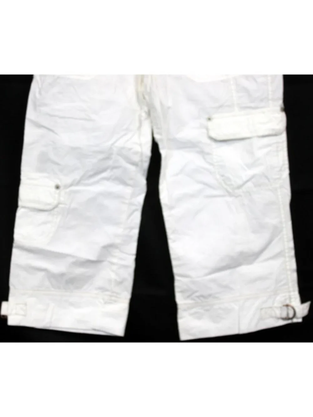 Limited Too White Pants sz 16R Lightweight cotton Summer Cargo Capri Pockets NEW